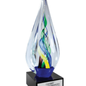 10 3/4" Infinity Twist Glass with Black Base