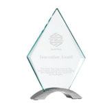 7 1/4" Diamond Cosmic Glass with Silver Base