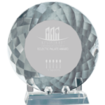 8 1/2" Crystal Plate with Base