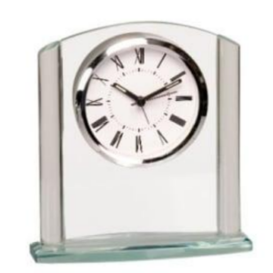 6 1/4" Arch Glass Clock