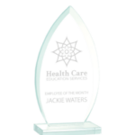 7" Oval Jade Glass Award