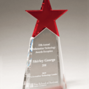 4 1/8" x 9 1/8" Red Crystal Star on Clear Crystal Base