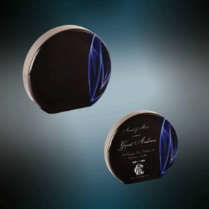 5" Round Blue Vapor Acrylic