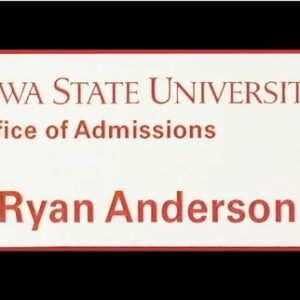 1-1/2" X 3" Iowa State University Name Tag