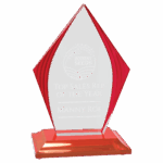 Flame Series Acrylic with Accented Upright and Base