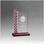 Zenith Series Clear Acrylic with Lattice Pattern and Red Metallic Accent