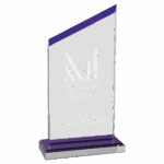 Zenith Series Acrylic with Purple Accents, Black Base with Purple Mirror Top