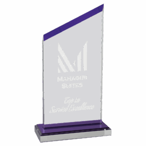 Zenith Series Acrylic with Purple Accents, Black Base with Purple Mirror Top