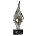 15" Spire Twist Art Glass