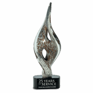 15" Spire Twist Art Glass