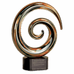 9 1/4" Swirl Art Glass