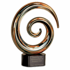 9 1/4" Swirl Art Glass