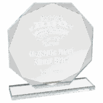 Octagon Clear Glass Award
