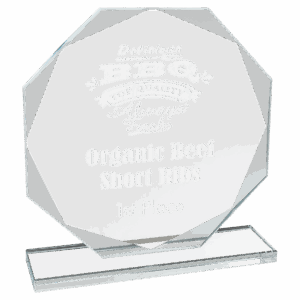 Octagon Clear Glass Award