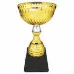 10 1/4" Gold & Silver Metal Cup with Plastic Stem and Base