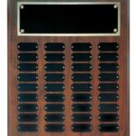 15" x 18" Cherry Finish Completed Perpetual Plaque with 36 Plates