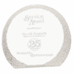 6 1/4" Rounded Crystal with Decorative Edge