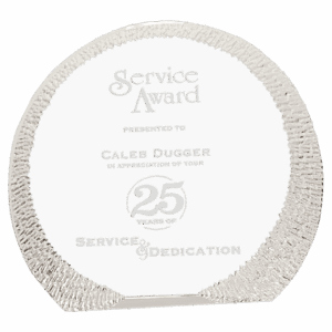 6 1/4" Rounded Crystal with Decorative Edge