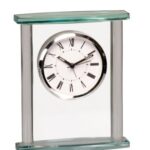 7" Square Glass Clock with Top