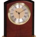 6 1/2" Mahogony Finish Square Arch Clock