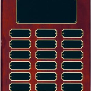 18 Plate Rosewood Piano Finish Completed Perpetual Plaque
