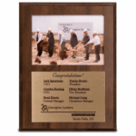 Cherry Finish Slide-In Frame Plaque with Photo Window