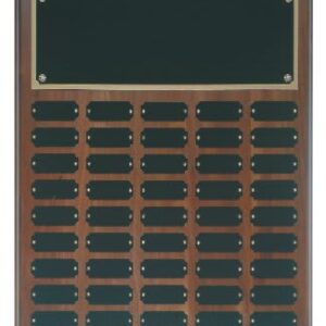 45 Plate Genuine Walnut Completed Perpetual Plaque